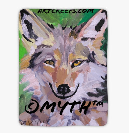 Art Blankets - Authentic Hand-Painted Design "Pretty Boy" on Premium Fabric Large 60x80 Queen Size